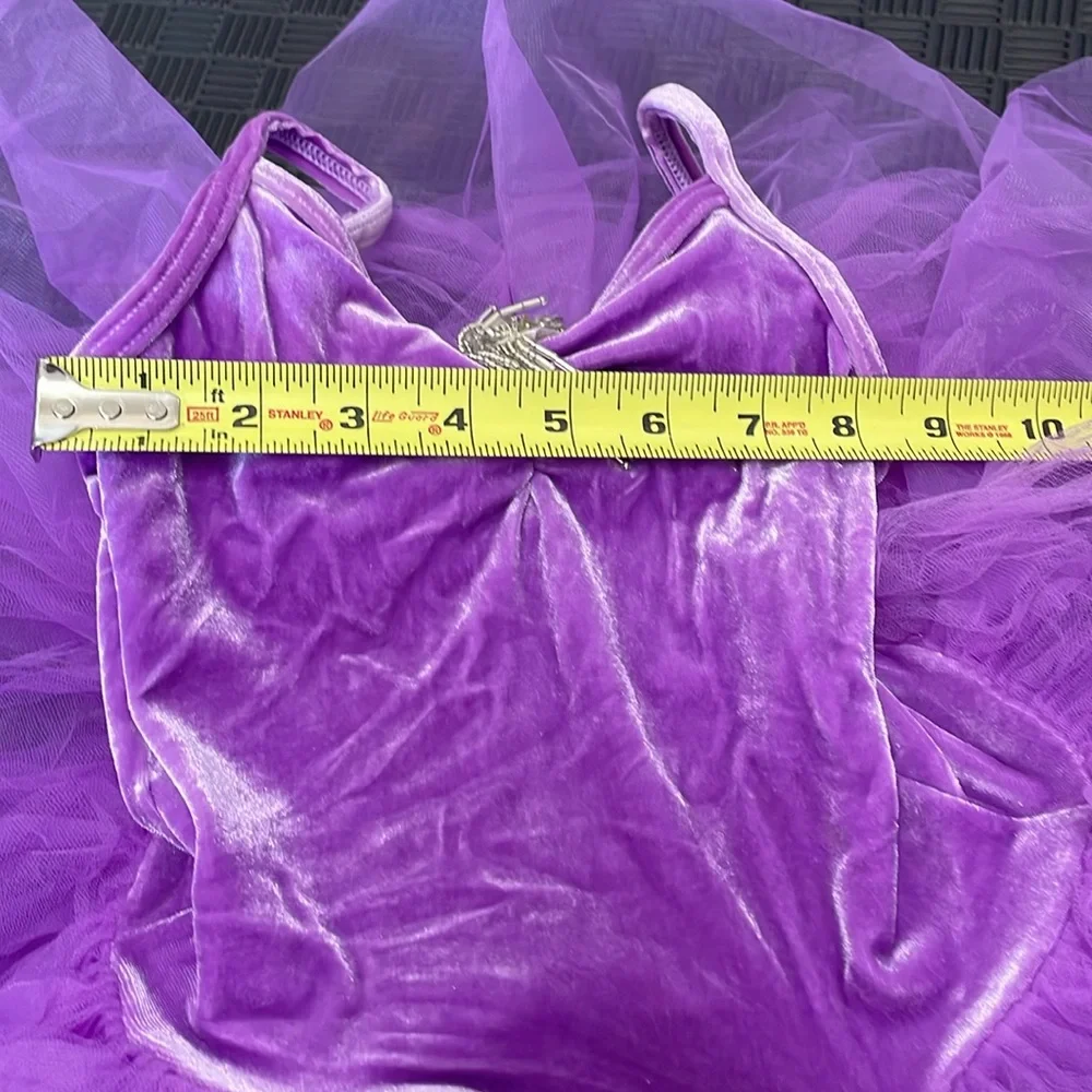 Purple ballerina dress up tutu dress toddler small. has stretch to it